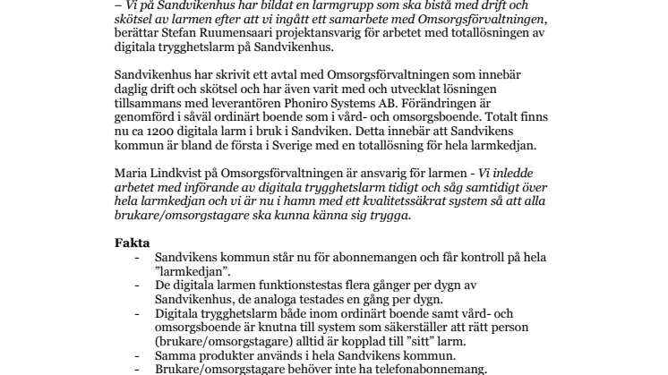 Sandvikenhus bildar larmgrupp