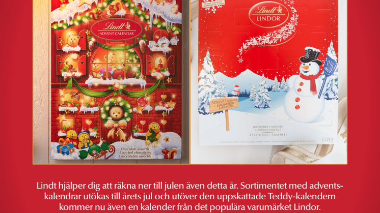 Julen är räddad: Lindts adventskalendrar är tillbaka i utökat sortiment 