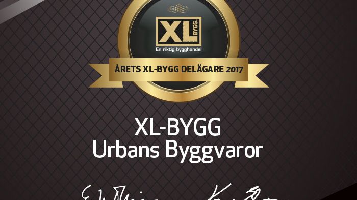 Årets XL-BYGG delägare 2017 är XL-BYGG Urbans Byggvaror!