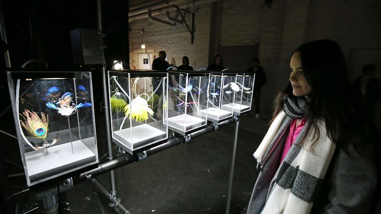Blick in die Ausstellung „DIMENSIONS. Digital Art since 1859“ 