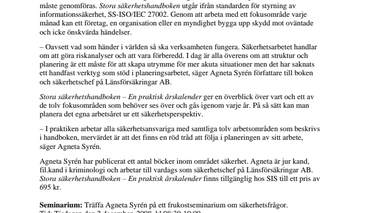 Finanskrisen ökar kraven på säkerhet 
