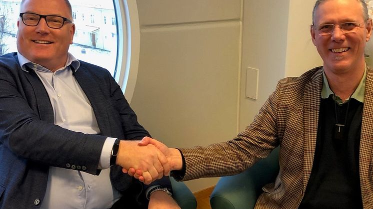Per Udesen, VD Auson och Björn Törnquist, VD Welin & Co ser fram emot ett givande samarbete.