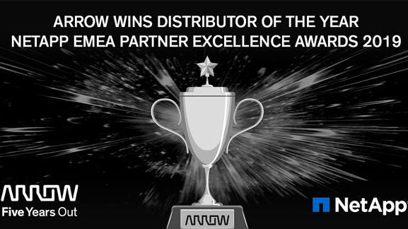 ​Arrow Electronics vinner Distributor of the Year Award på NetApp EMEA Partner Excellence Awards 2019