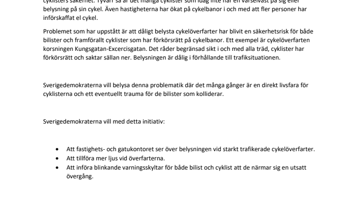 Tryggare cykelöverfarter
