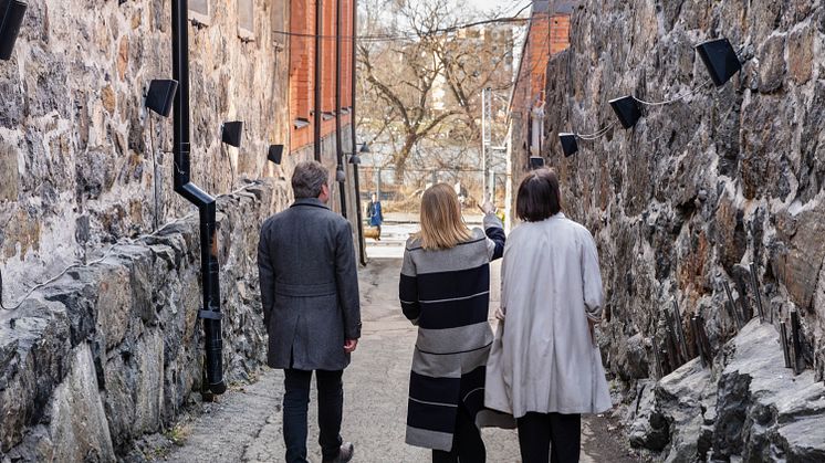 Joanna Lombard: The Exclusion, 2015. Installationsbild Färgfabriken 2018.