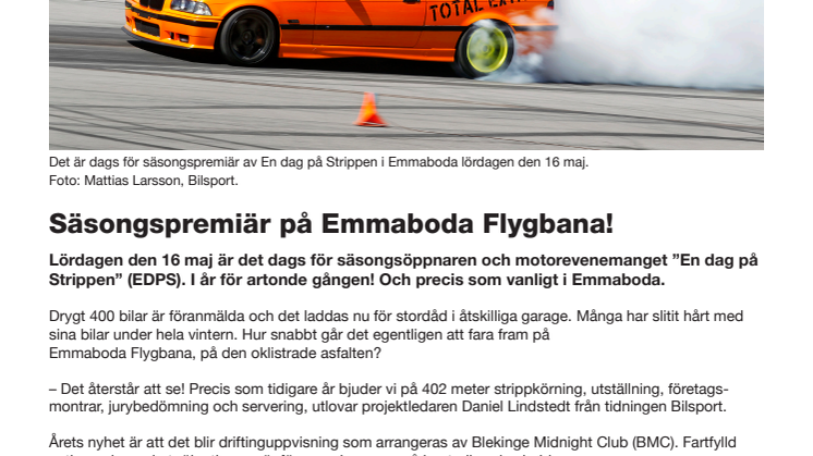 Säsongspremiär på Emmaboda Flygbana!