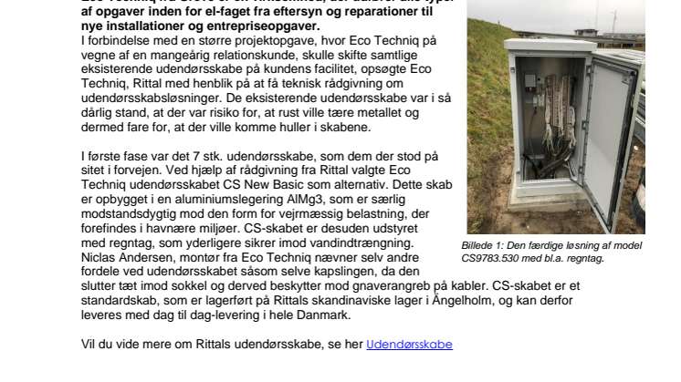 CS udendørsskabsløsning fra Rittal