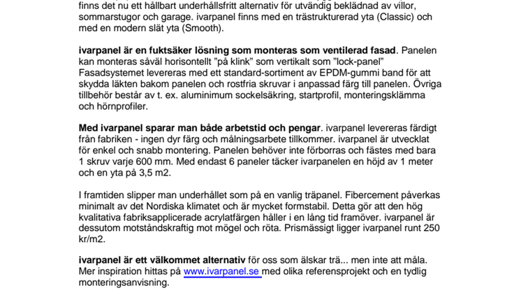 Kortare byggtid med fasadpanel i fibercement