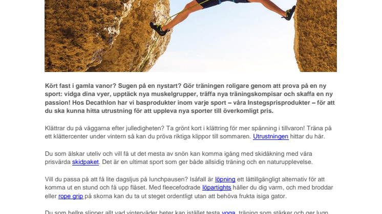 ​Nytt år – ny sport