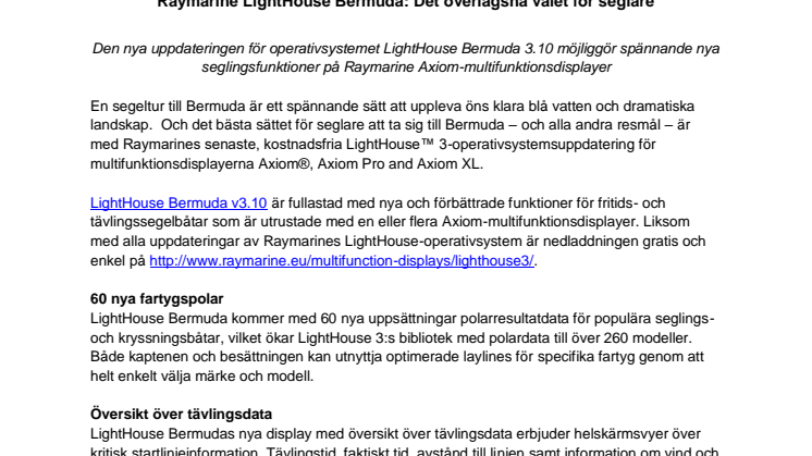 Raymarine LightHouse Bermuda: Det överlägsna valet för seglare