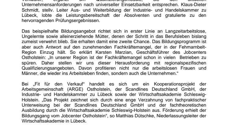 Erfolgreich Berufsabschluss nachgeholt: „Fit für den Verkauf“ setzt auf Qualifizierung gegen Fachkräftemangel