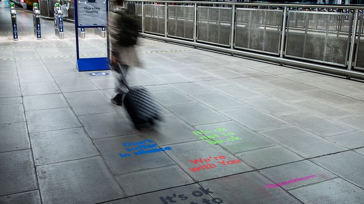Affirmation Art appears at Blackfriars station on World Suicide Prevention Day. More images available below.