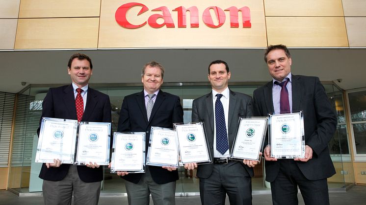 Canon anerkjennes for energieffektivitet og innovasjon ved BLIs prisutdeling 2013