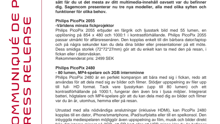 ANDRA GENERATIONENS PHILIPS PICOPIX I SVENSKA BUTIKER