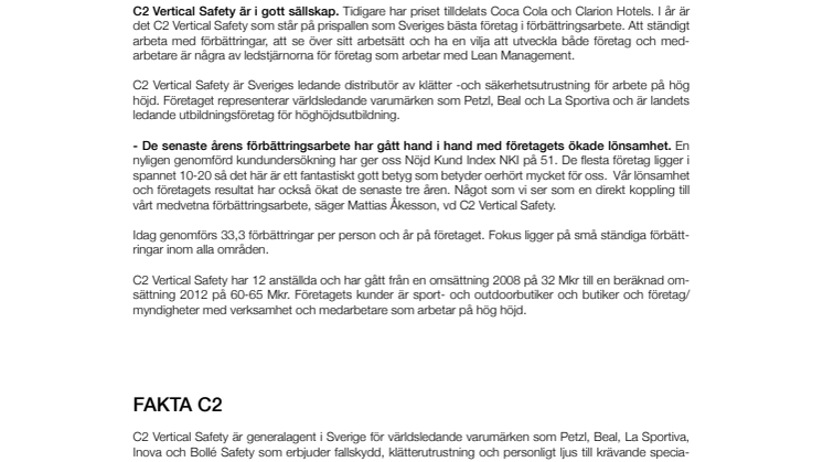 Svensk Mästare i förbättringsarbete utsedd