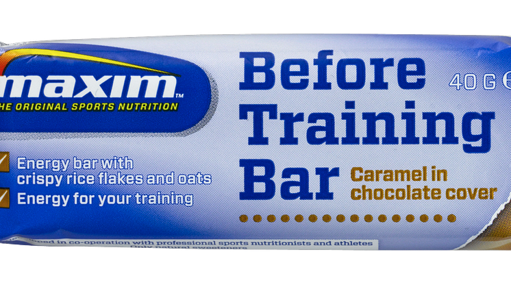 Maxim Before Training -energiapatukka, 40 g, Caramel 