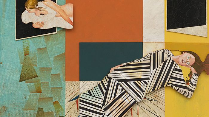 Jens Fänge, ”Within”, 2015, assamblage, 99x80cm. Foto: Galleri Magnus Karlsson