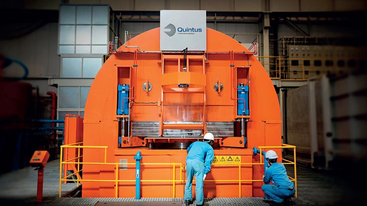 bilden syns en stor het isostatisk press från Quintus Technologies. HIPpen är den största i världen och finns i Japan hos Metal Technology Co. Ltd. (MTC), moderföretag till MTC Powder Solutions.