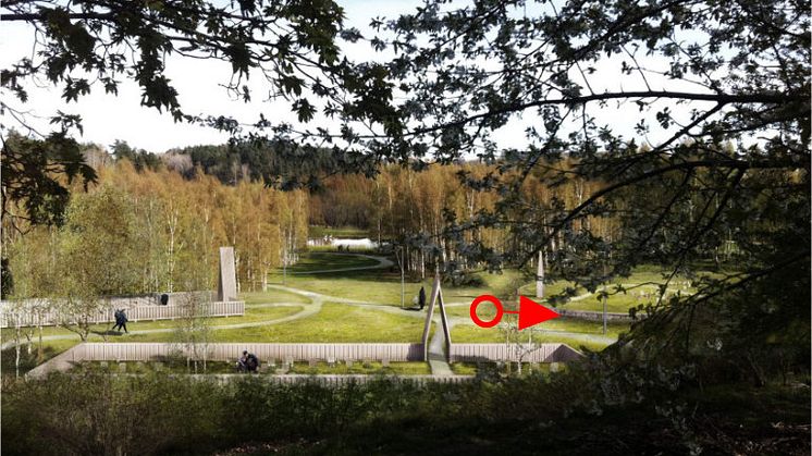 Blickpunkt inlagd i kyrkogårdsförvaltningens illustration