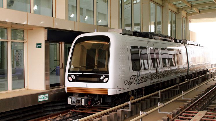 Autonomous metro train that serves Princess Noura Bint Abdul Rahman University