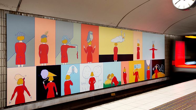 Zinkensdamms tunnelbanestation, Konstnär Marie-Louise Ekman 