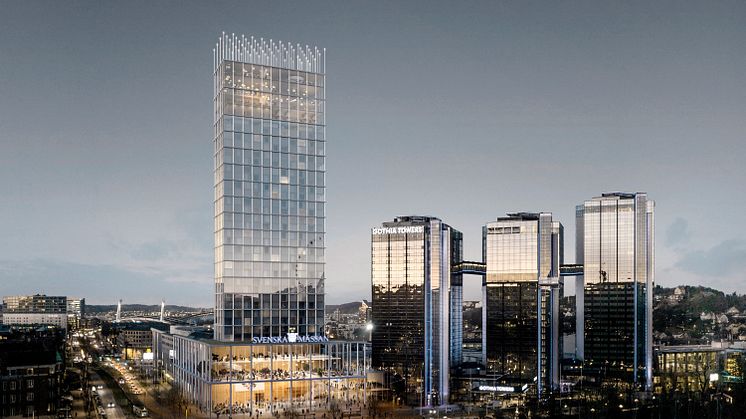 Samråd om detaljplanen för Svenska Mässan nya höghus är ett av ärendena som kommer upp byggnadsnämnden den 13 december. BIld: Tham&Videgård. 
