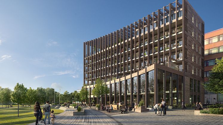Profilbyggnaden är en del av Dreems projekt i Kista, Stockholm 