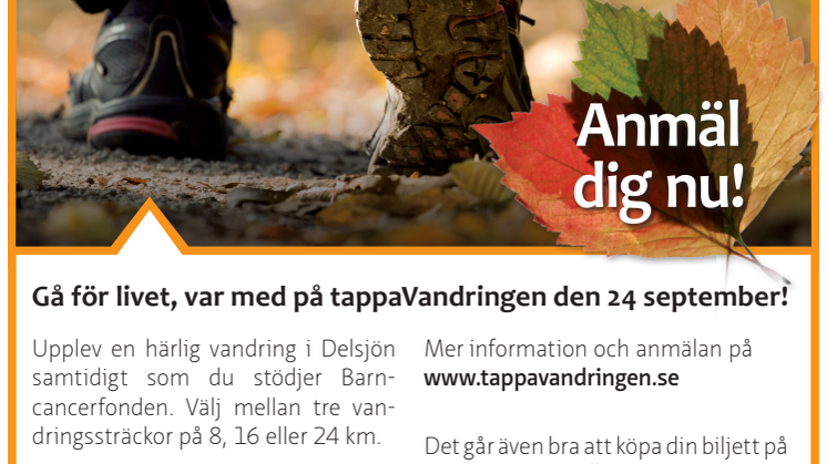 TappaVandringen, motion som gör dubbel nytta!
