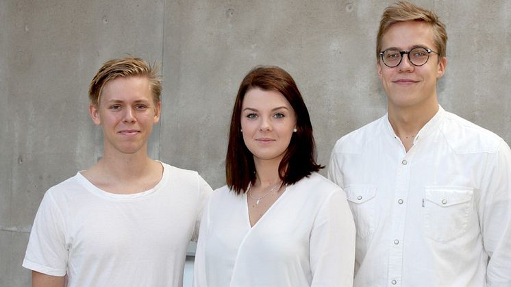 Jonathan Fager, Linn Bäckegren & Linus Kingfors. Fotograf: Sara Elg