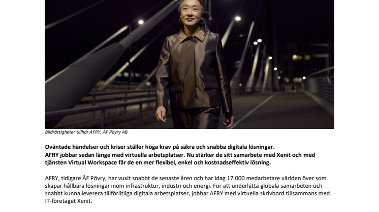 AFRY satsar på Xenits nya tjänst för virtuella skrivbord