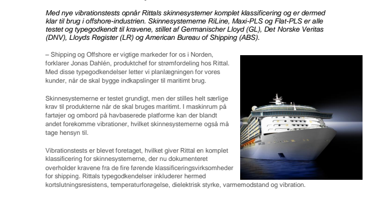 Rittal søsætter skinnesystemer