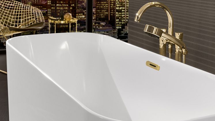 Sparkling bathroom in an elegant metallic look 