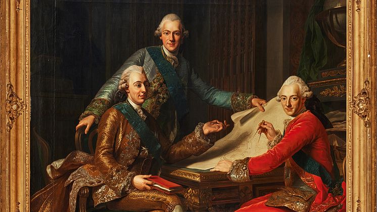"Gustav III och hans bröder" av Josef Wilhelm Wallander  