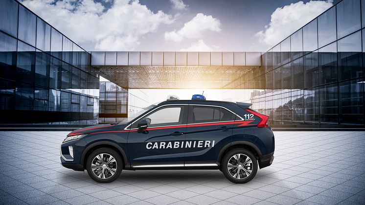 To Mitsubishi Eclipse Cross utstyrt for det statlige italienske politiet (Arma dei Carabinieri)