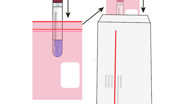 Illustration av självprovtagningsrör
