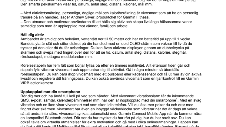 Kom igång med vívosmart™ – ett aktivitetsarmband med smartaviseringar från Garmin®