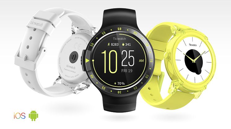 Med wear OS by Google kan både iOS- och Android-användare använda TicWatch S&E