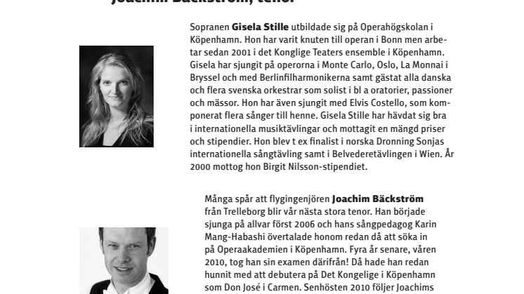 En sopran, en tenor och en stråkorkester