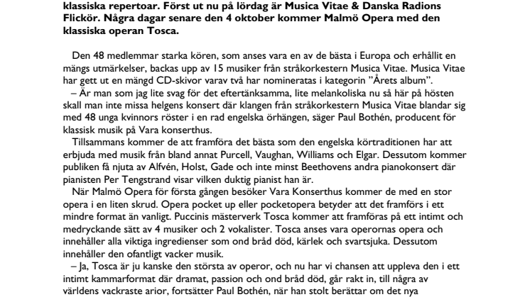 Operornas opera och livets musik med kör på konserthuset
