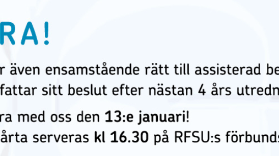 PRESSINBJUDAN: ​Hurra! Kom och fira ensamståendes rätt assisterad befruktning med oss