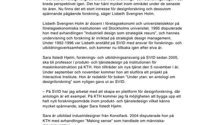 Lisbeth Svengren Holm ny forsknings- och utbildningsansvarig på SVID