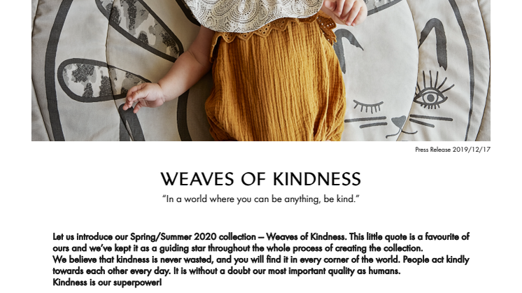 "Weaves of Kindness" Elodie Details Spring/Summer 2020 Collection