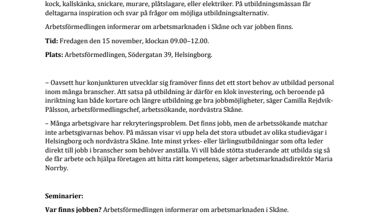 Utbildning ger jobb!