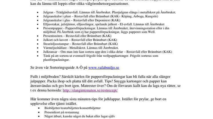 God återvinningsjul!
