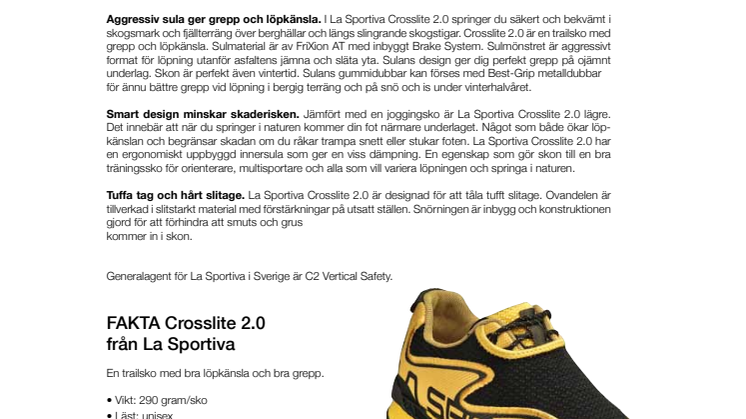 Utmanande bra grepp och hastighet med La Sportiva Crosslite 2.0