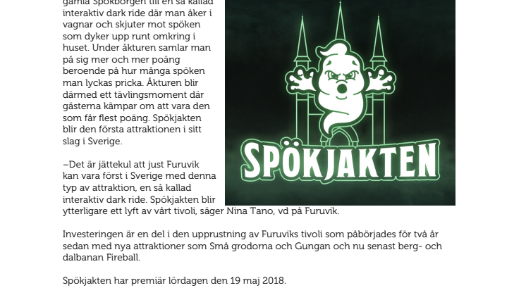 Premiär för Spökjakten 2018