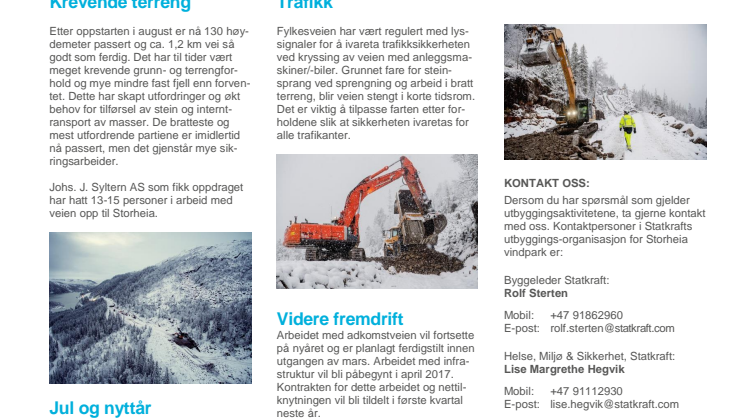 Nyhetsbrev Storheia vindpark #2-2016 