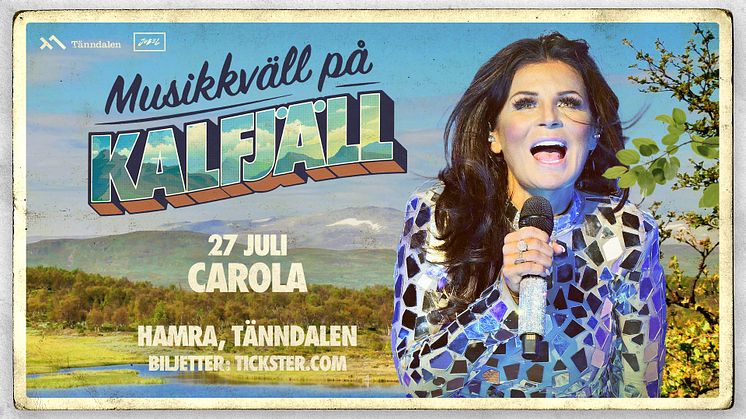 Carola spelar på fjället i Tänndalen den 27 juli 2024.