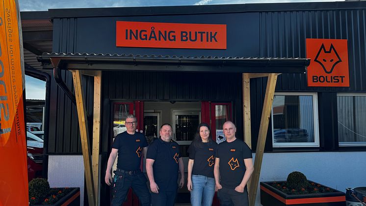 Från vänster, Daniel Claesson, Jonas Östrand, Karoline Assarsson och Martin Joelsson.