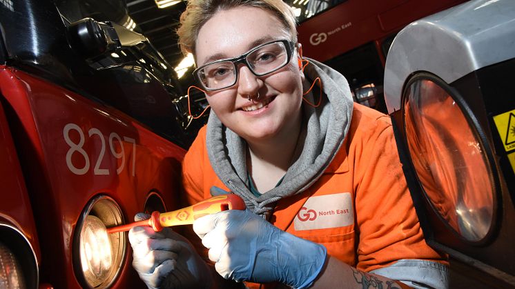 Melissa Millington at Go North East's Chester-le-Street depot